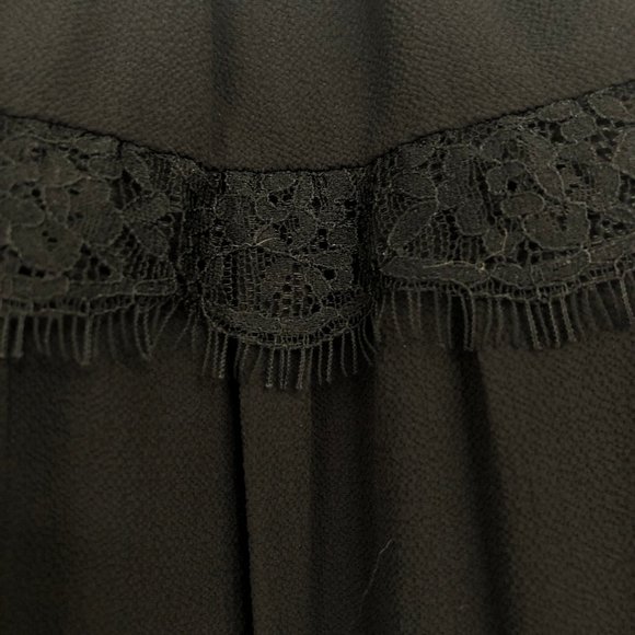 Mossimo Black Top - Lace Detail - Size Large - Picture 3 of 6